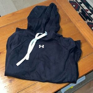 Black Hooded Athletic Sweater